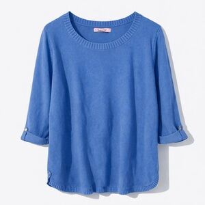 Elegant Blue Crew Neck Sweater